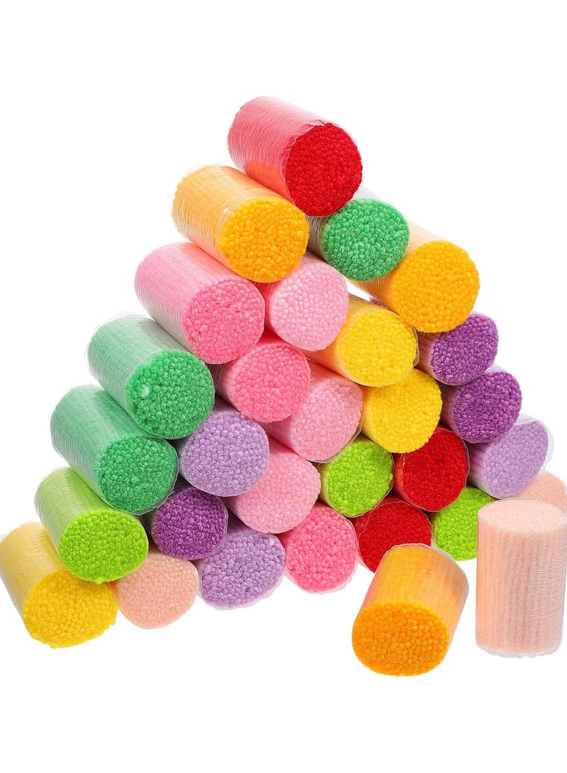 GGOOT 30pcs Latch Hook Yarn Colorful Precut Yarn Bundles Crochet Rug Yarn for Handmake Craft Sewing Knitting Pillowcover Carpet Making - Image 1