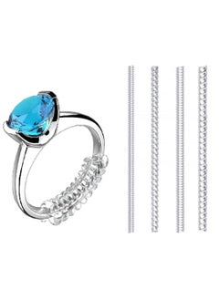 A set of 4 pieces to adjust the size of the transparent silicone ring in different sizes