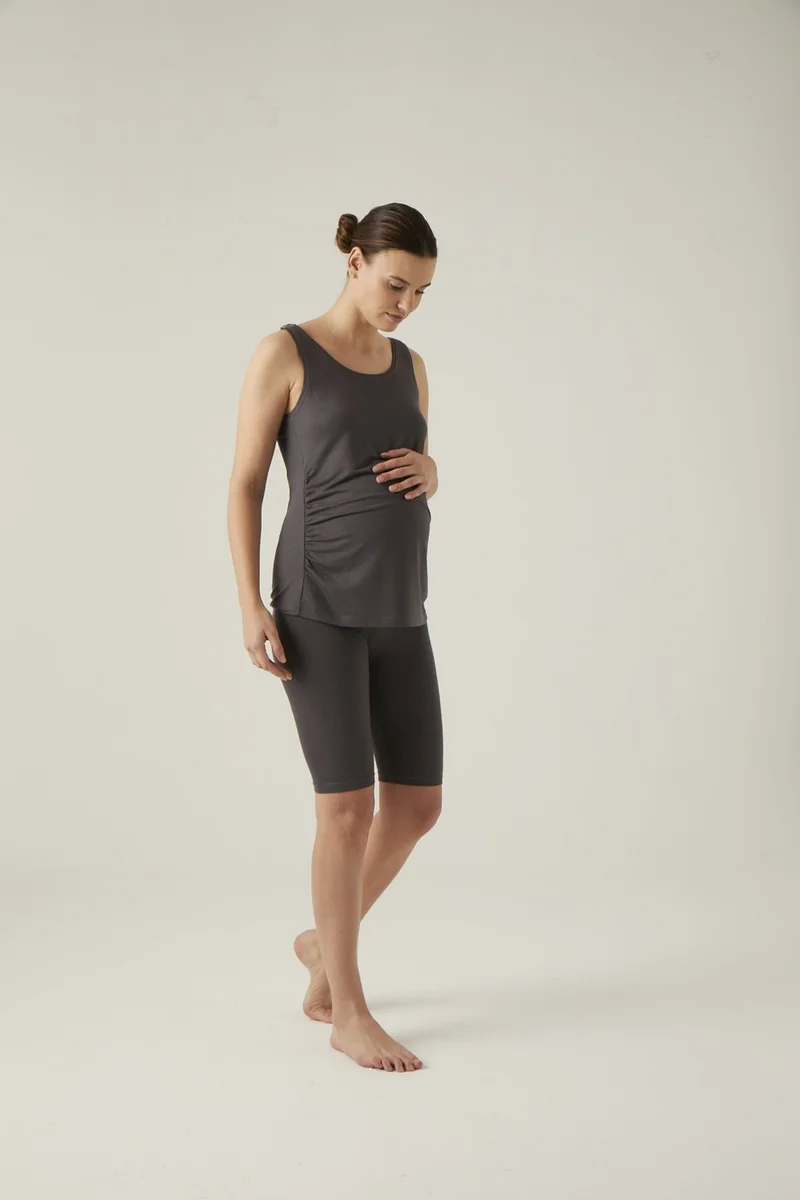 Hays Women's Mother Candidate Shoulder Snap Detail Two Thread Modal Sleeveless T-Shirt