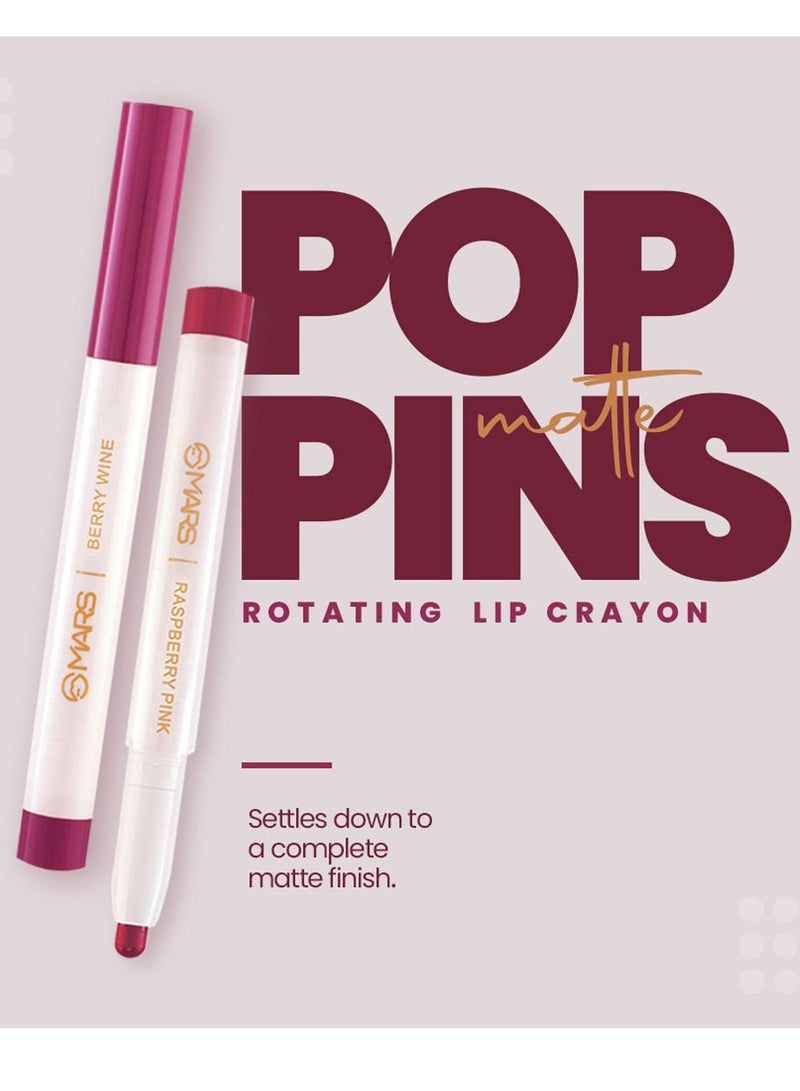 MARS Retractable Poppins Long Lasting Lip Crayon 1.3 gm 15 FOXY RED - Image 4