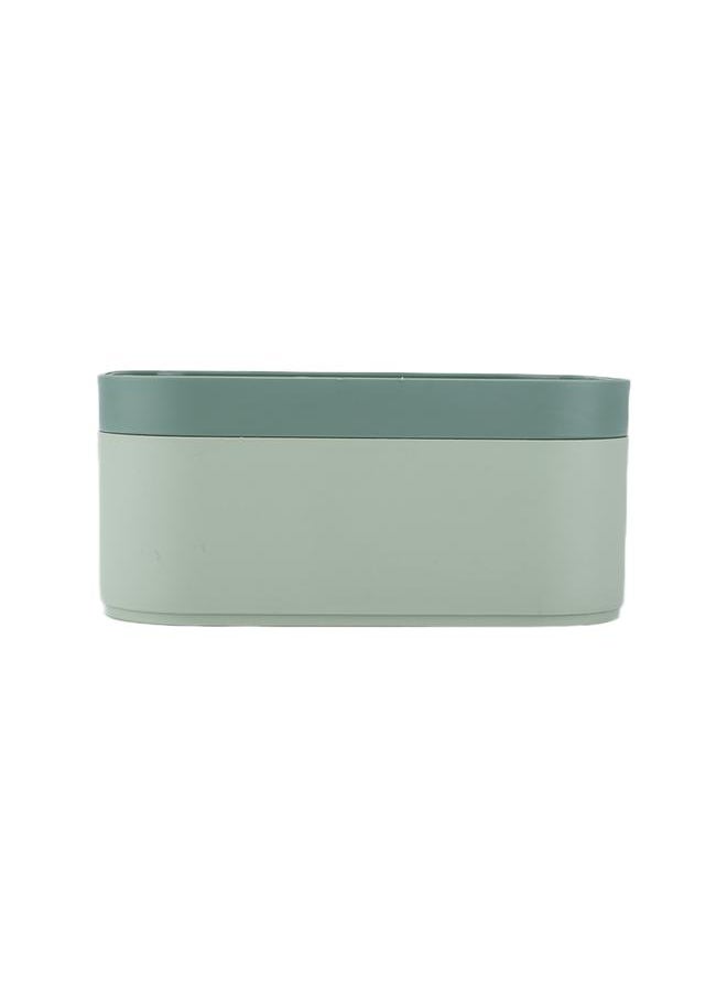 Thoraya - Desktop Storage Box Layered Design Large Capacity Keep Desktop Tidy Cosmetic Organizer Box for Office Classroom HomeTrumpet No Grid Green - Image 1