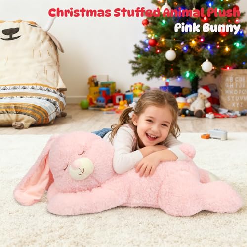 Cudhug Bunny Stuffed Animal Giant 32 Easter Stuffed Bunny Large Soft Plush Rabbit Toy Birthday Party Gifts for Kids Girls Boys - Image 5