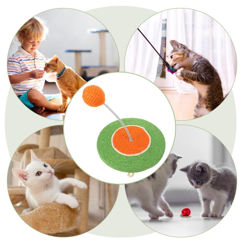 Interactive Cat Teaser Wand With Sisal Ball Chew Resistant Toy For Indoor Kitten Play - Image 4