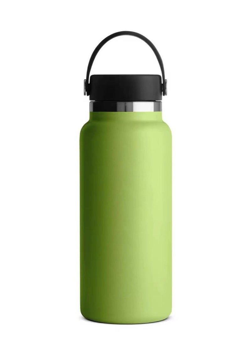 xozgdovg Thermos cup Large capacity outdoor sports kettle Double vacuum 32oz light green 