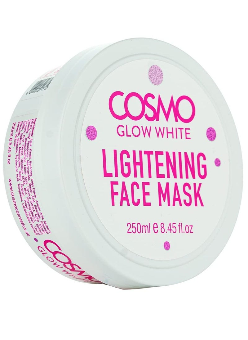 COSMO Cosmo Glow White Lightening Face Mask 250ml, Protects Skin Against Dryness, Face Care, For Men and Women  - Image 1