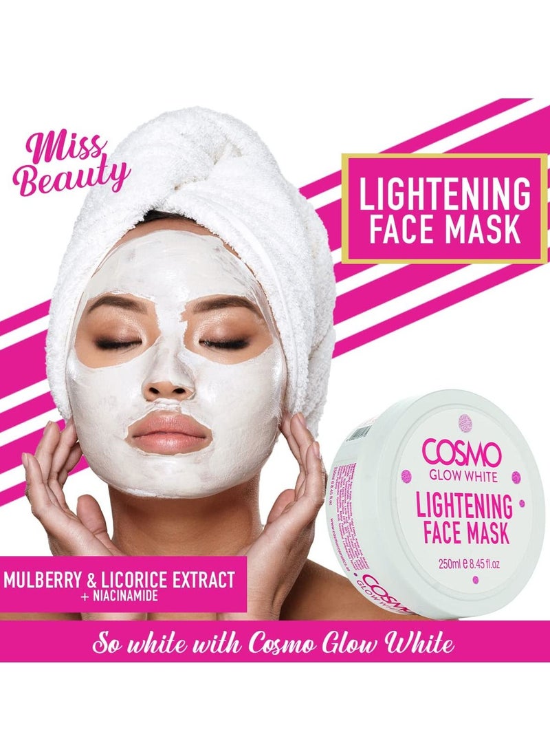 COSMO Cosmo Glow White Lightening Face Mask 250ml, Protects Skin Against Dryness, Face Care, For Men and Women  - Image 2