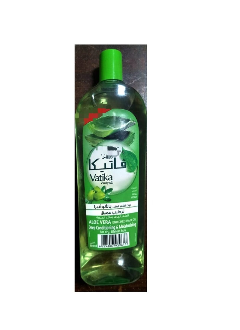 VATIKA - Hair Oil Aloe Vera Deep Conditioning 180 Ml - Image 1