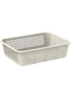 Cosmoplast Large 40 X  31 X  11 Cm Fruit Tray Storage Basket Plastic (Off White)  - Image 2