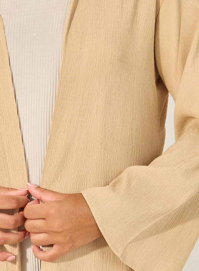 Styli Regular Fit Maxi Kimono with Side Slit Detail