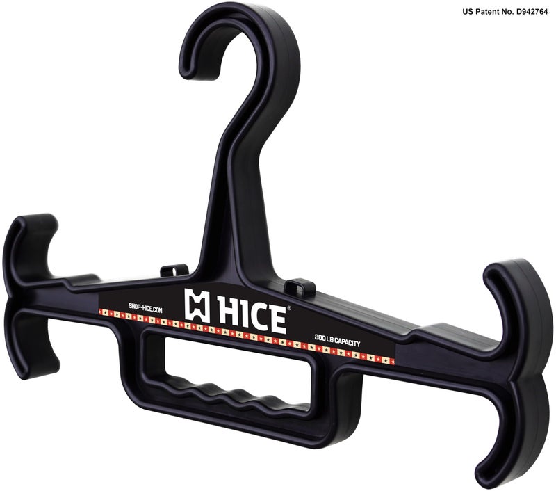 HICE Hanger | Original Heavy Duty Standard Hanger | 200 lb Load Capacity | Durable High Impact Resin | for Body Armor, Tactical, Police, Military Gear, Scuba, Survival Equipment (Black) - Image 2