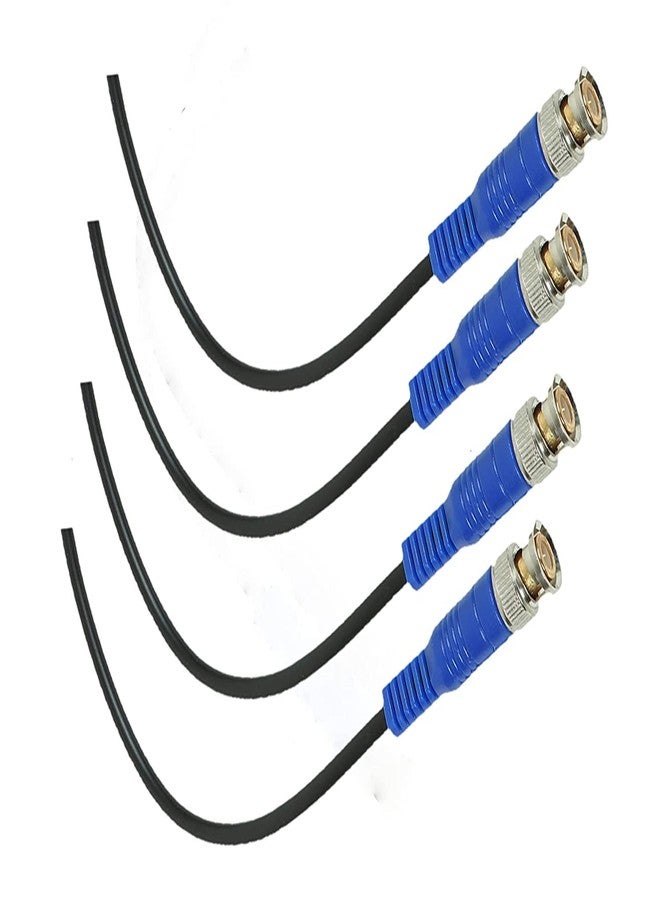 Stela BNC Connector with Copper Wire Moulded for Connecting a Camera BNC Cable Joint Wire Connector Barrel Jack for CCTV Camera (Blue) (Pack of 4) - Image 1