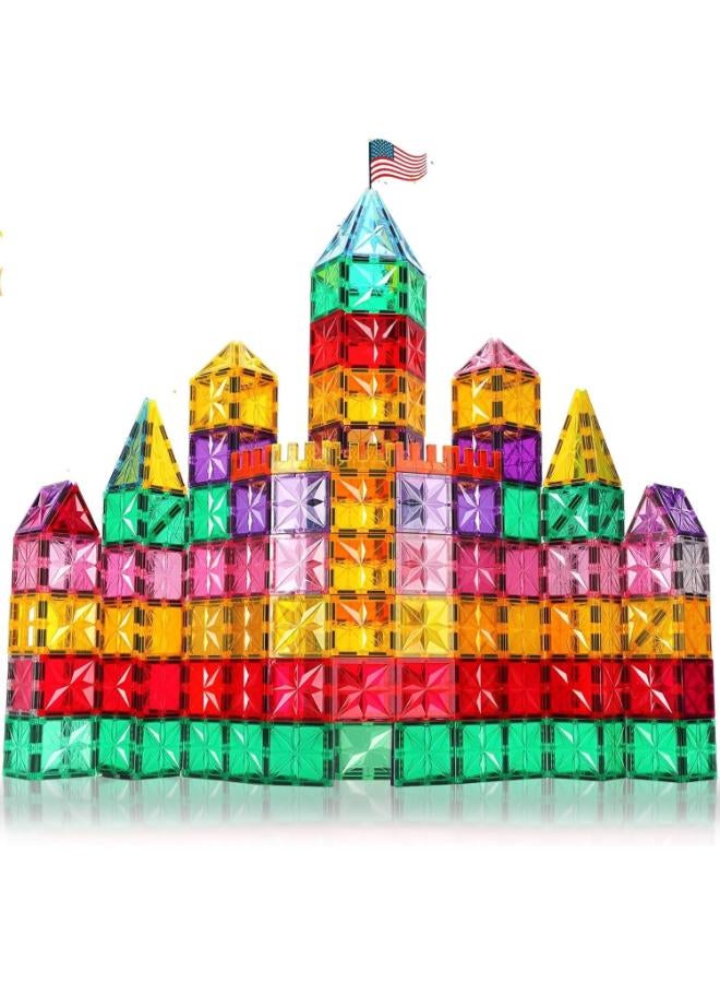 Magnet Tiles 97-Piece Magnetic Building Blocks – STEM Construction Toy - Image 1