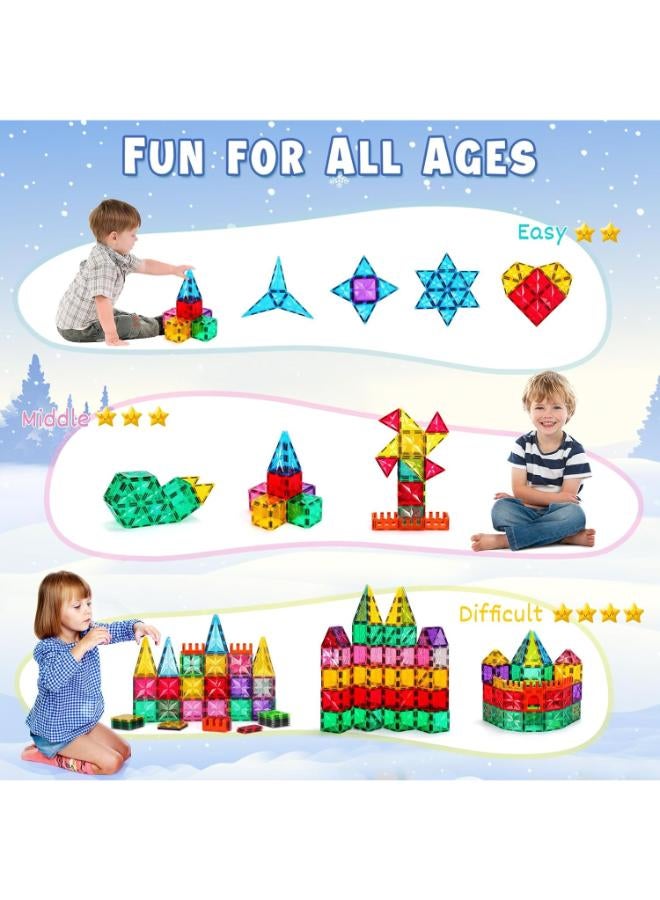 Magnet Tiles 97-Piece Magnetic Building Blocks – STEM Construction Toy - Image 2