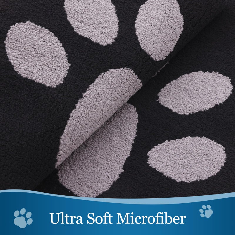 Buganda Dog Door Mat for Muddy Paws  Absorbent Dirt Trapper Washable Indoor Door Mat  Non Slip Low-Profile Mud Mat for Dogs  Front Entrance Door Mat for Inside Floor (59x24 Inches  Black and Grey) - Image 3