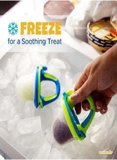 teetherpop teetherpop No Mess Frozen Baby Teethers, Fill w/Breastmilk, Purees, Smoothies, Juice, USA Made, Medical Grade Materials, Soothie Pacifier, Baby Fruit Feeder, Teething Toys for Teething Relief  - Image 4
