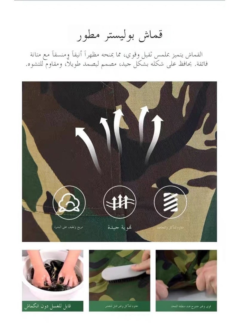 بدلة تمويه للرجال - بدلة عسكرية مقاومة للتآكل وقابلة للتنفس للتمرين البدني في الهواء الطلق - Image 4