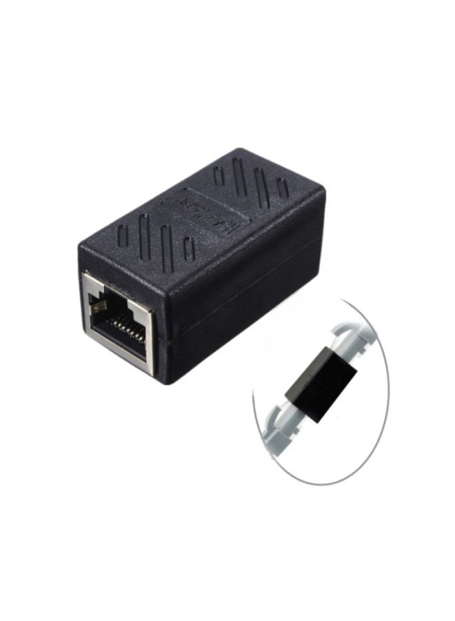 مع موصل كابل شبكة RJ45 محمي، وصلة شبكة مزدوجة الرأس، رأس مستقيم للشبكة، امتداد الوحدة - اللون: رأس مرور شبكة محمي - Image 4