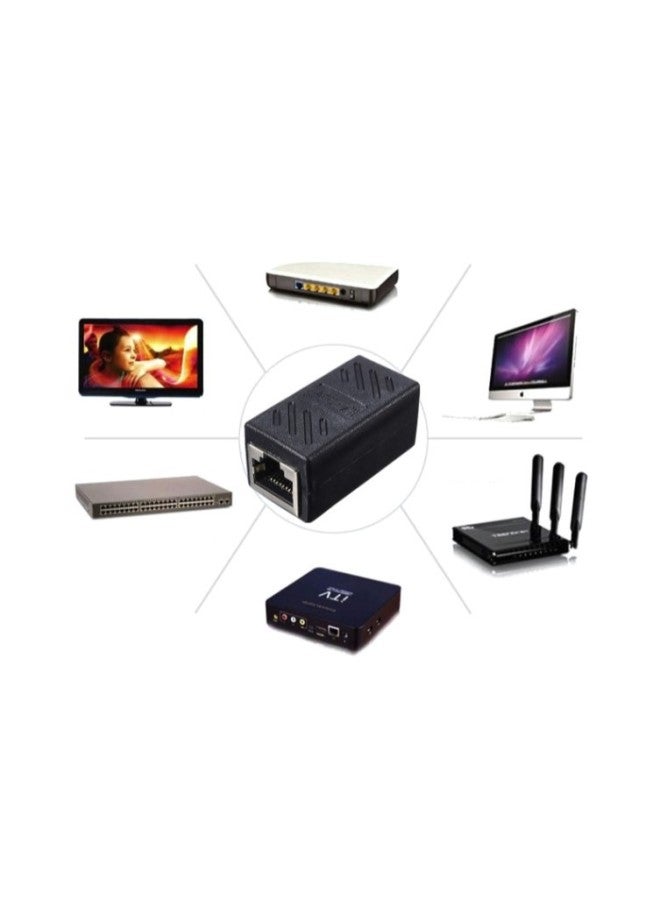 مع موصل كابل شبكة RJ45 محمي، وصلة شبكة مزدوجة الرأس، رأس مستقيم للشبكة، امتداد الوحدة - اللون: رأس مرور شبكة محمي - Image 5