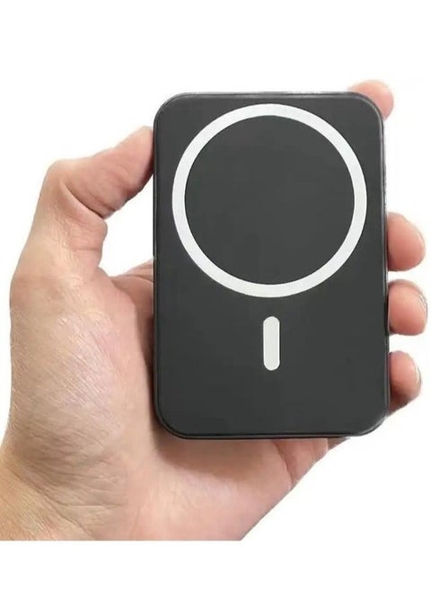 ELTRAZONE Magsafe PowerBank 5000 mah Magsafe power bank ,Portable Battery Pack Wireless portable magnetic charger that's compatible for iPhone 16/15/14/13/12, magsafe Cases and more.(Black)
