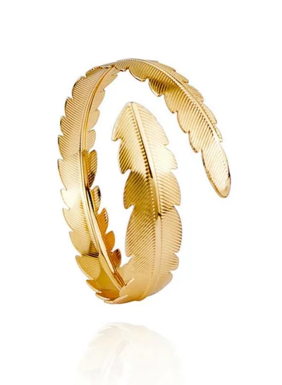 Take Two Take Two Gold Leaf Cuff Bracelet