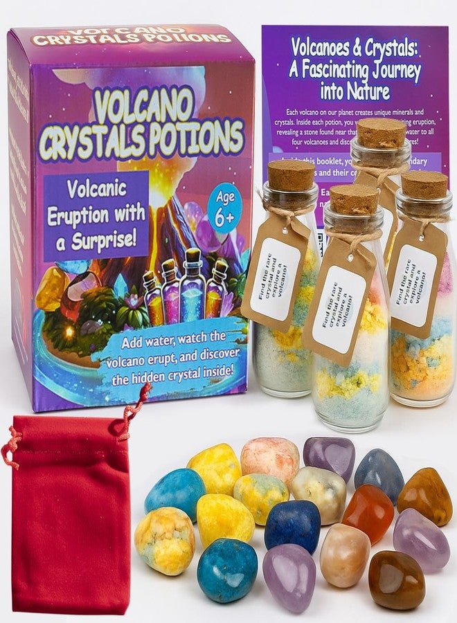 Relaxcation Bath Bombs Volcano Potion Kit for Kids - Fun Fizzy Bath Bombs Gift Set - Colorful Bath Time Fun for Girls & Boys - Set of 4 - Image 1