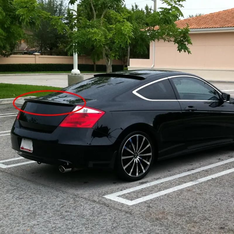 MUTUSAISI Gloss Black Rear Trunk Lip Spoiler Wing for Honda Accord Coupe 2008-2012 - Image 2