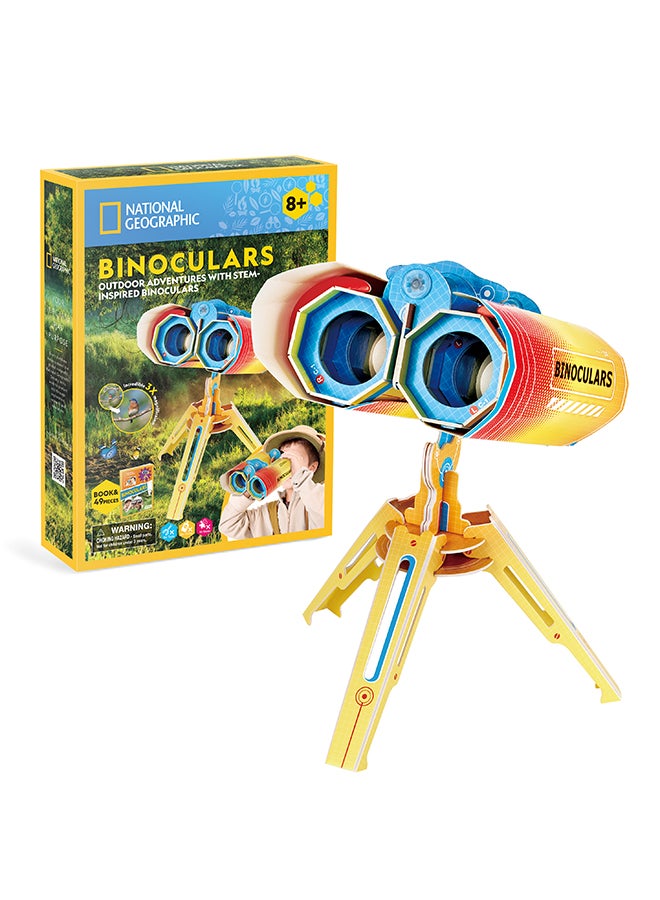 National Geographic 3D Puzzle Binoculars 49 Pieces | No-Glue or Scissors Needed! | Building Kit | Puzzle for Kids & Adults | Challenging Puzzle | Arts & Crafts | Perfect for Stress Reliever and Puzzle Lovers - Image 1