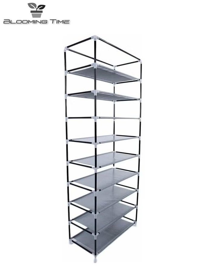BLOOMING TIME 10 Layer Single Row Non Woven Simple Shoe Rack  - Image 3