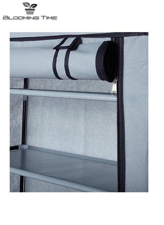 BLOOMING TIME 10 Layer Single Row Non Woven Simple Shoe Rack  - Image 2
