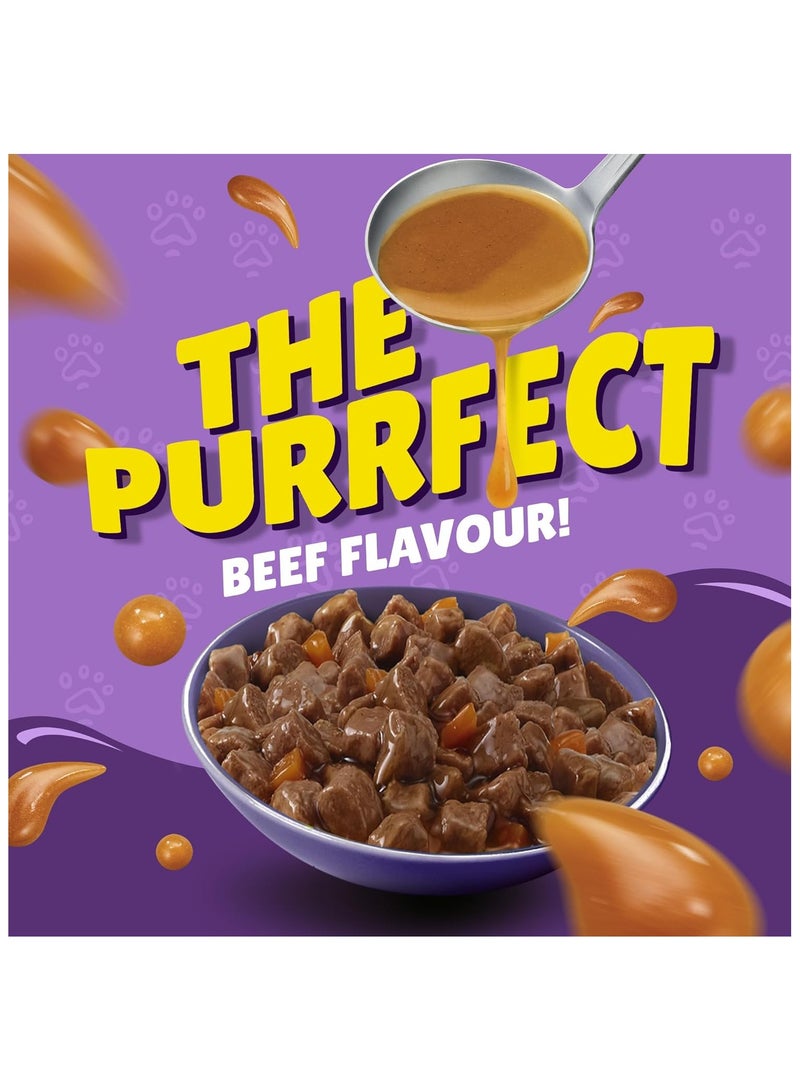 PURINA Friskies Beef In Gravy Wet Cat Food Pouch 85 G - Image 2