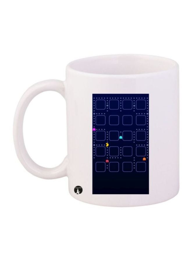Video Game Character Pac Man Printed Coffee Mug Blue