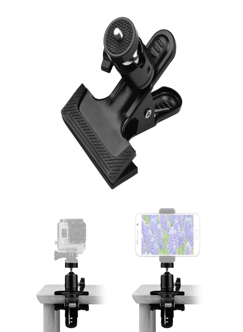 ANDOER Multifunctional Phone Clip Clamp Photography Metal Clamp with Flexible Phone Clip Rotatable Ball Head for Camera Mobile Phone - Image 2