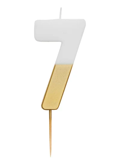 Talking Tables Talking Tables 7 Number Birthday Candles, Gold Candle for Cake Decoration, Candle for Birthday Cake Topper, Anniversary Cake Number Candle. Candles stick for special occasions such as birthdays and Anniversaries.