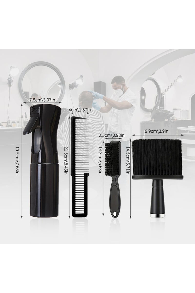 erorex 4pcs Black Hair Comb Set Styling Hairdressing Comb Men's hair comb Barber Trainin