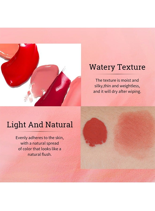 Julystar Velvet Liquid Blush - Velvet Cream Lightweight Natural Looking Waterproof Long Lasting Blush Makeup for Cheek Natural Looking Soft Cream Liquid Blush Stick (#01) - Image 4