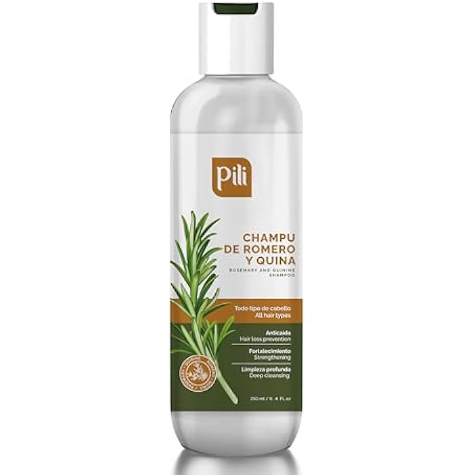 Pili ROSEMARY AND QUININE SHAMPOO - STRENGTHENS HAIR FOLLICLES, PROMOTES SCALP HEALTH & HAIR GROWTH. 8.4 FL. OZ. - Image 2