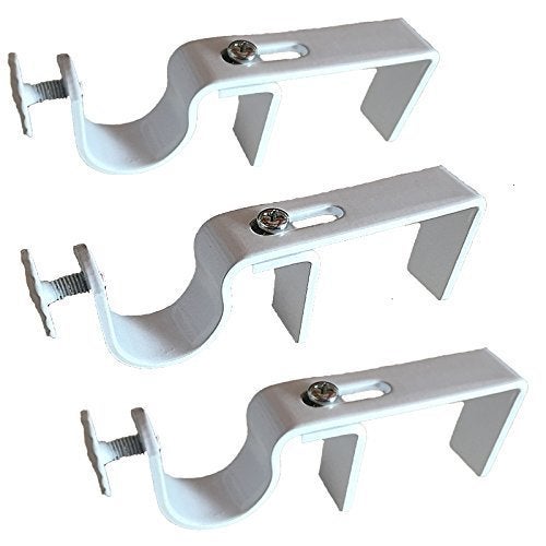 The NoNo Bracket Company NONO Bracket - Outside Mounted Blinds Curtain Rod Bracket Attachment Set of 3 (White) - Image 4
