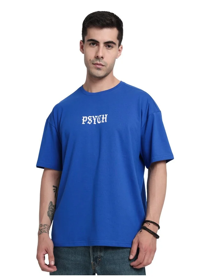 بيونغ Psych Printed Oversized T-shirt for Men