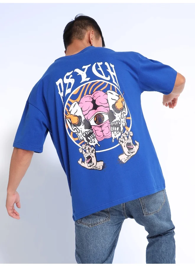 Beyoung Psych Printed Oversized T-shirt for Men