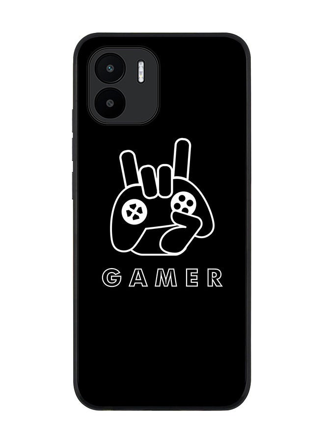 Stylizedd Rugged Black edge case for Xiaomi Redmi A2 / Xiaomi Redmi A1 Slim fit Soft Case Flexible Rubber Edges Anti Drop TPU Gel Thin Cover - Gamer  - Image 1