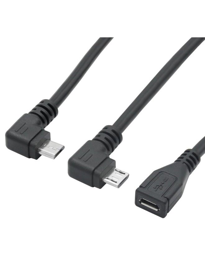 Maixbomr Short Micro USB Cable 9 inch, Micro USB Male to Female Power Charging Cable, Charger Cable - Image 2