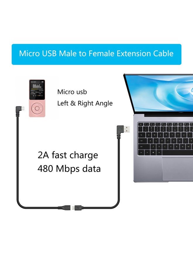 Maixbomr Short Micro USB Cable 9 inch, Micro USB Male to Female Power Charging Cable, Charger Cable - Image 4