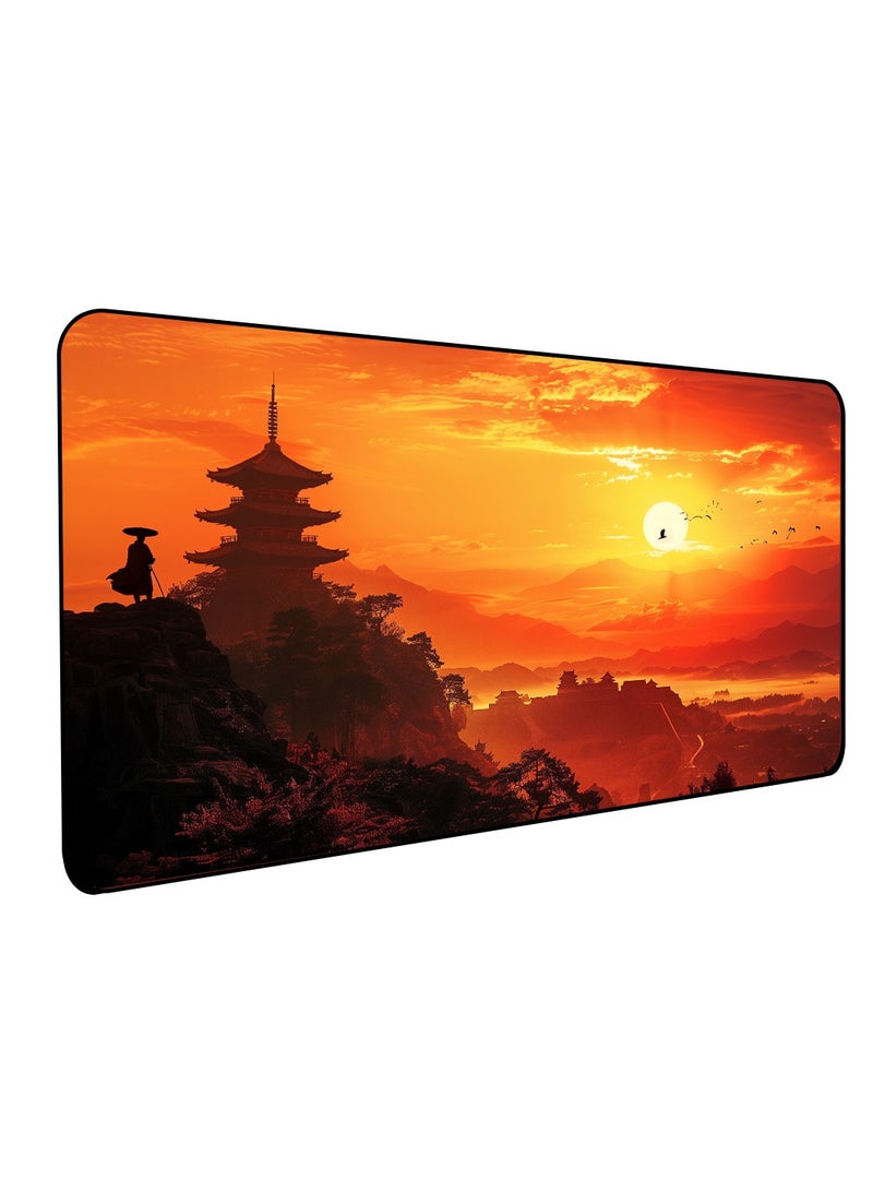 Large professional Samurai mouse pad measuring 70 x 30 cm - Stylish and modern design suitable for gaming and office work. High-quality slip-resistant material provides precise control and smooth mouse movement. Ideal for computers and laptops. Soft surface, stable base, and exceptional long-lasting performance. Suitable for gamers, designers, and programmers.  - Image 1