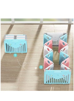 Arabest Baby Playpen Kids Activity Centre Safety Play Yard Home Indoor Outdoor New Pen, Portable Children'S Play Fence(Multicolour, Classic Set 14 Panel)  - Image 3