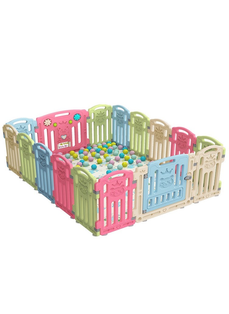 Arabest Baby Playpen Kids Activity Centre Safety Play Yard Home Indoor Outdoor New Pen, Portable Children'S Play Fence(Multicolour, Classic Set 14 Panel)  - Image 1