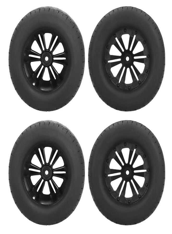 DAUERHAFT 4pcs 115mm Wheel Rim Tires, Rubber Plastic Black Truck Tires, RC Car Tires, Wheels Replacement for ZD Racing 1/10 RC Car Model - Image 4