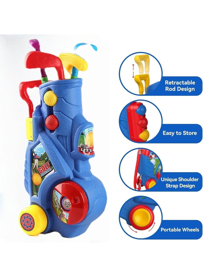 Toddler Golf Set, Upgraded Kids Golf Cart with Unique Shoulder Strap Design, Indoor and Outdoor Golf Toys for Boys and Girls Aged3+ Years Old  - Image 4