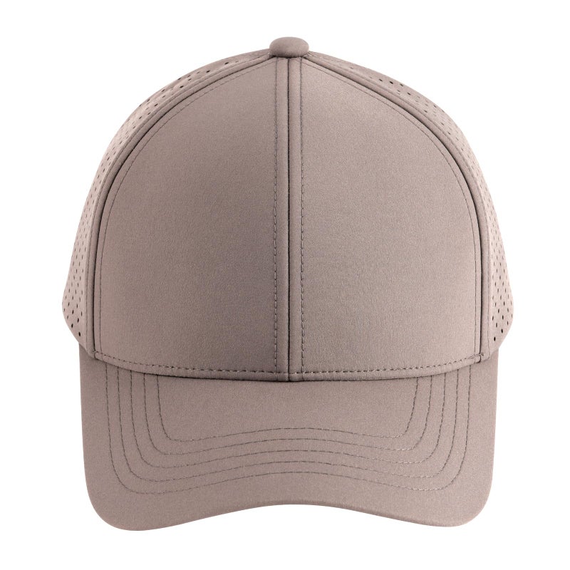 VOBOOM Men Quick Dry Baseball Cap Laser Cut Mesh Ball Curved Brim Snapback Hat (Coffee) - Image 2