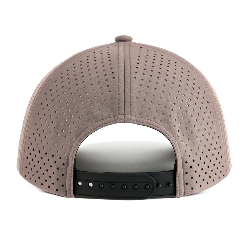 VOBOOM Men Quick Dry Baseball Cap Laser Cut Mesh Ball Curved Brim Snapback Hat (Coffee) - Image 4