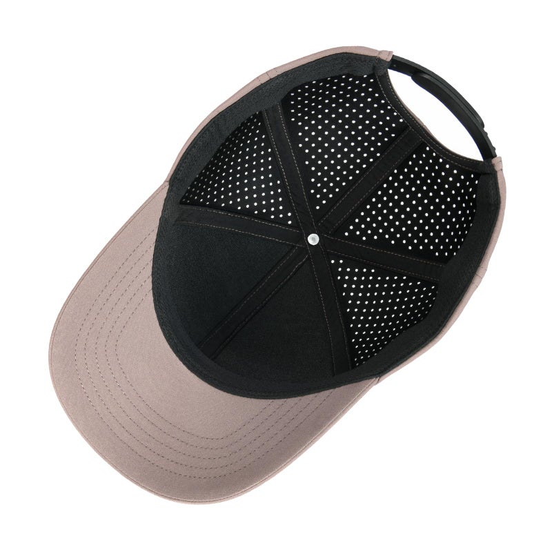 VOBOOM Men Quick Dry Baseball Cap Laser Cut Mesh Ball Curved Brim Snapback Hat (Coffee) - Image 5